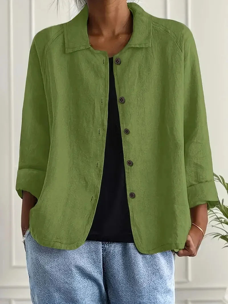 Women's Oversized Blazer – Button Front