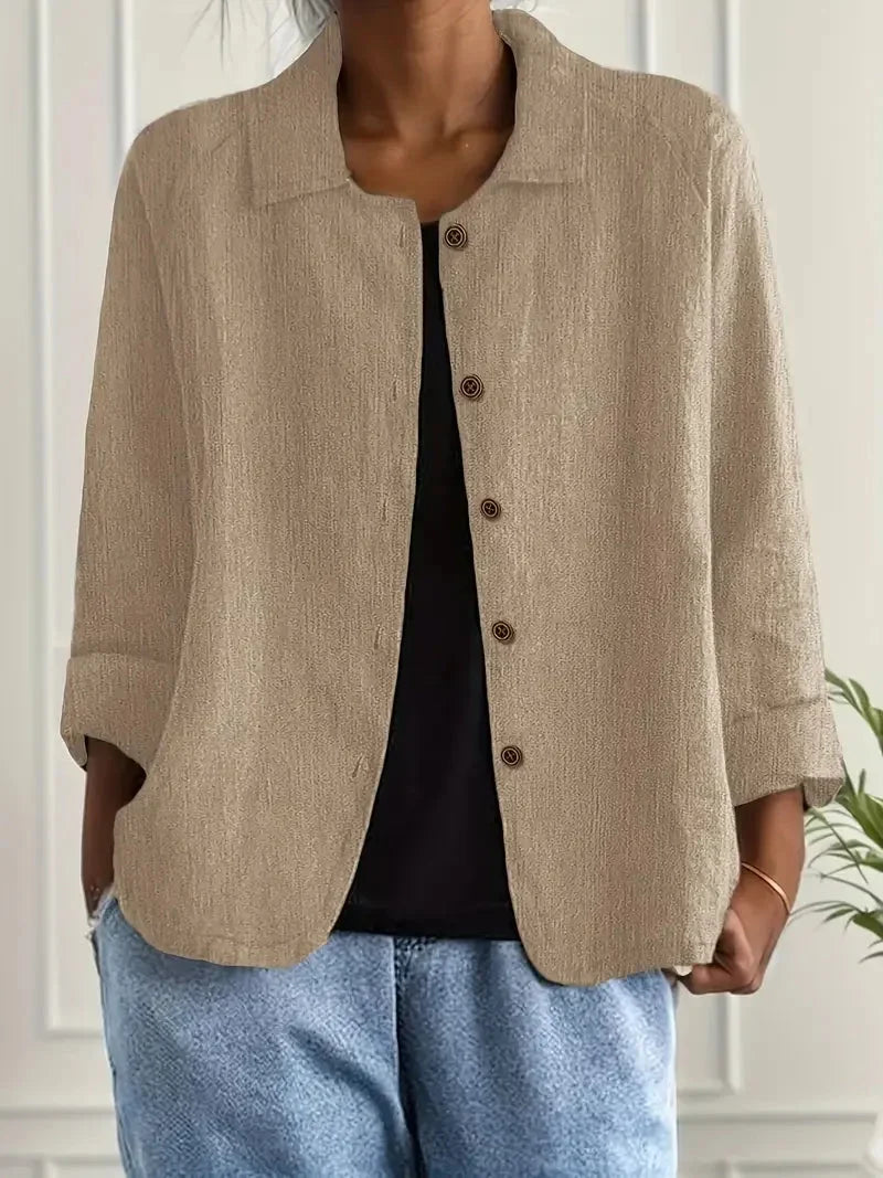 Women's Oversized Blazer – Button Front