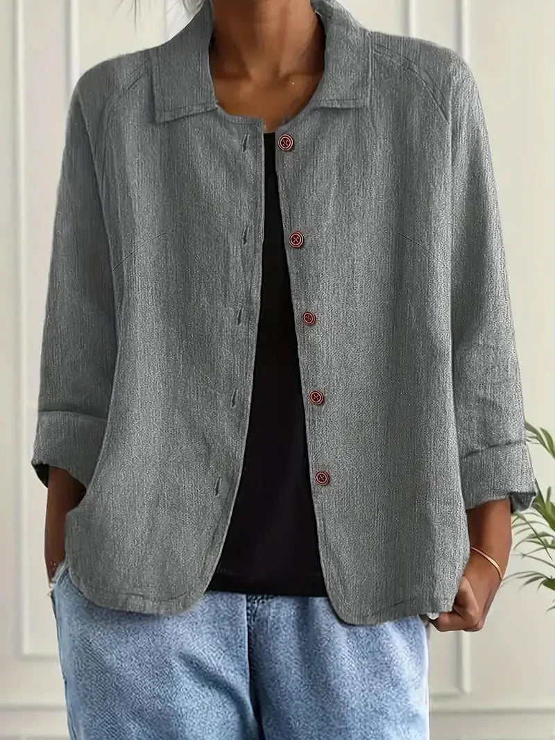 Women's Oversized Blazer – Button Front