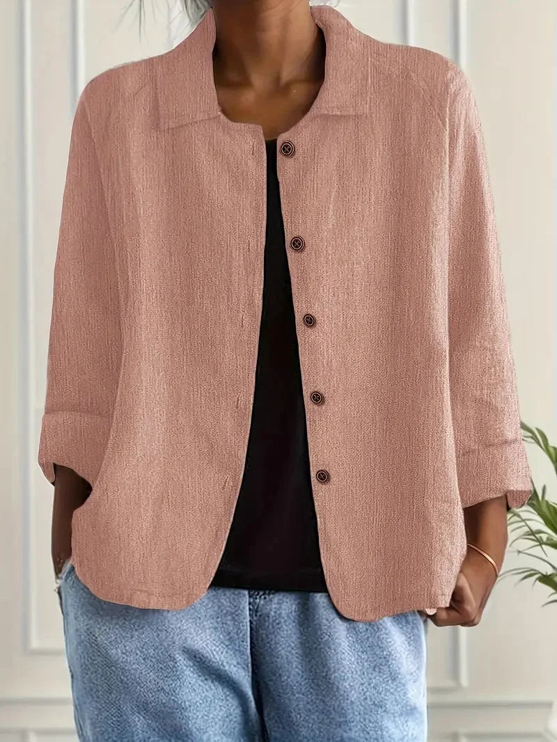 Women's Oversized Blazer – Button Front