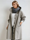 Women's Oversized Button-Down Trench Coat