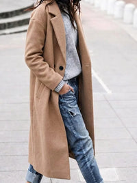 Women's Oversized Button-Up Winter Coat – Lapel