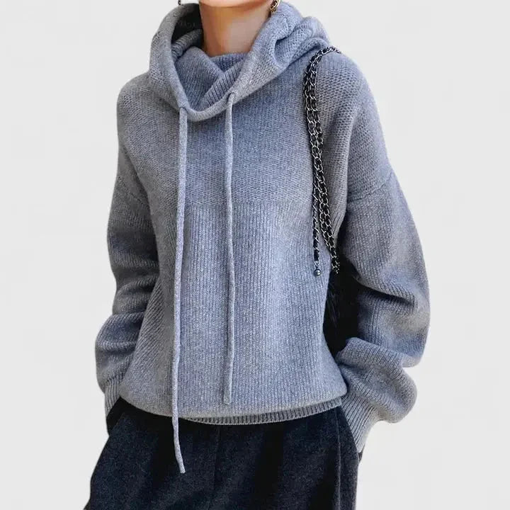 Women's Oversized Ribbed Knit Hoodie