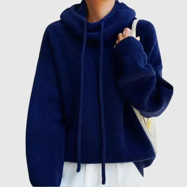 Women's Oversized Ribbed Knit Hoodie