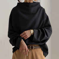 Women's Oversized Roll Neck Knit Top