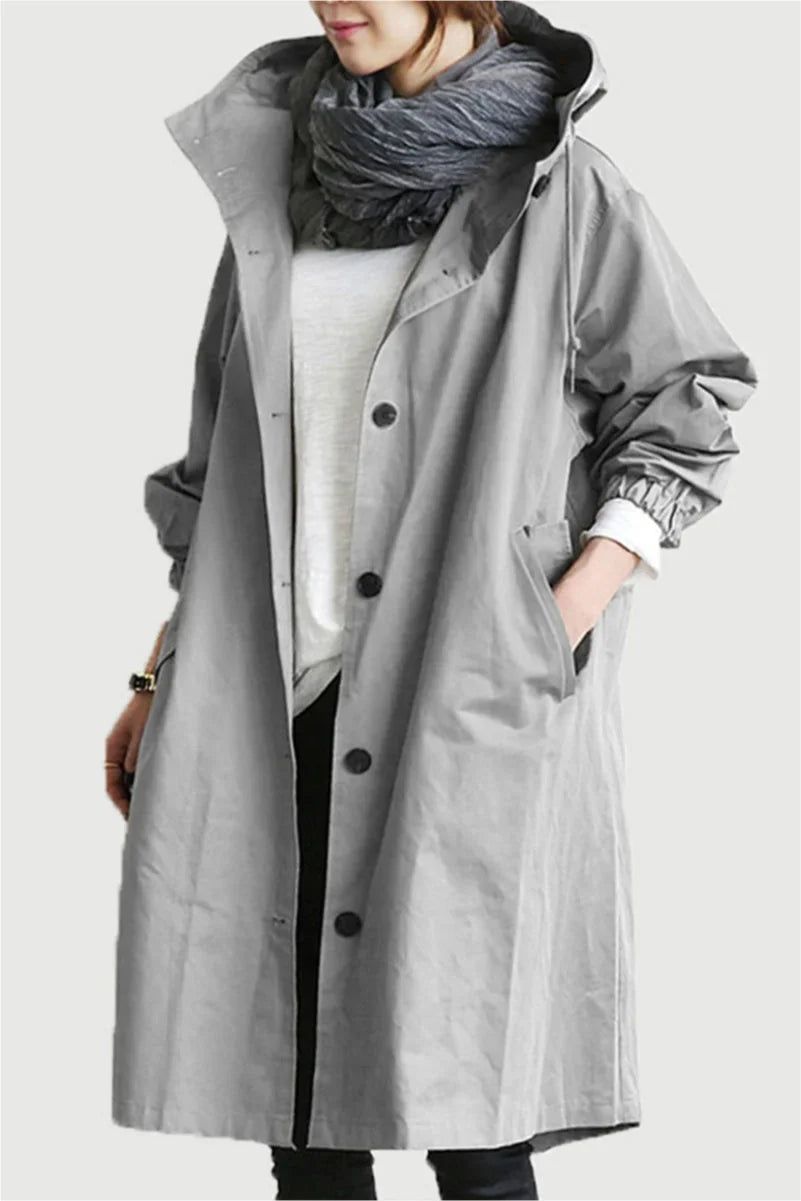 Women's Oversized Water-Resistant Windbreaker