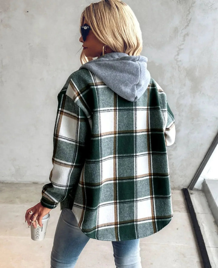 Women's Plaid Oversized Cardigan