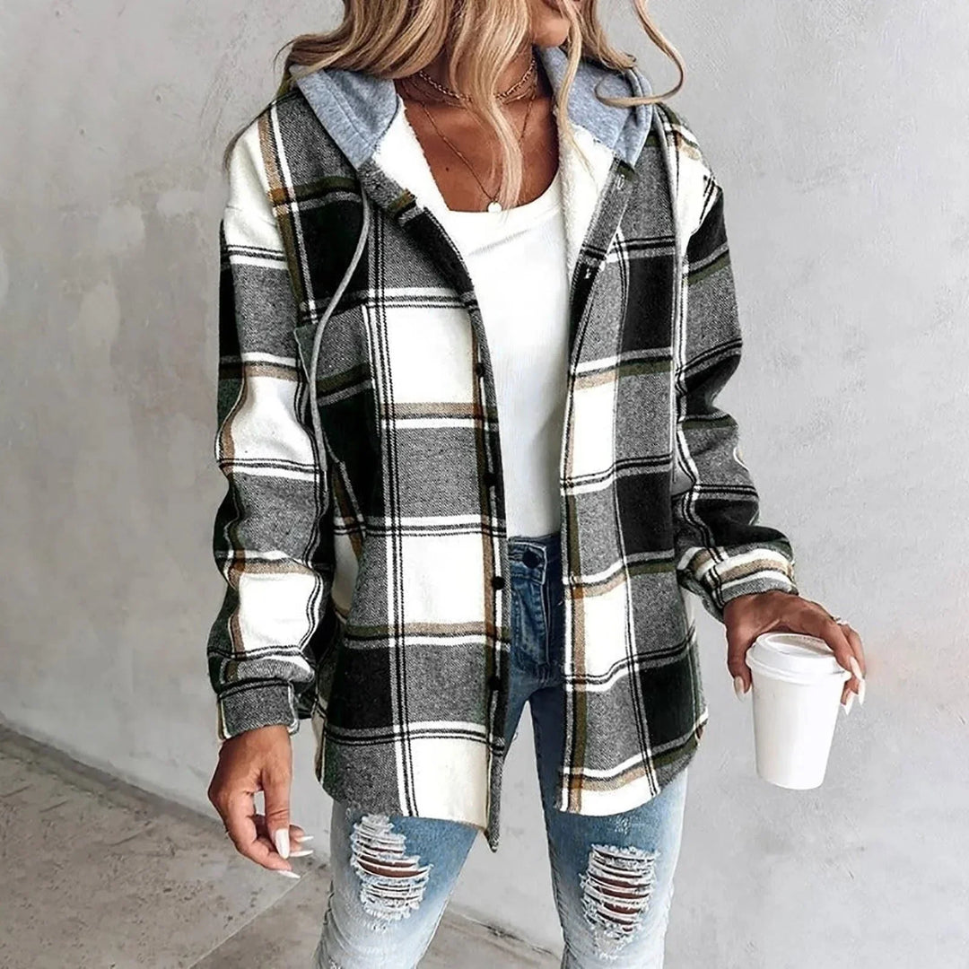 Women's Plaid Oversized Cardigan