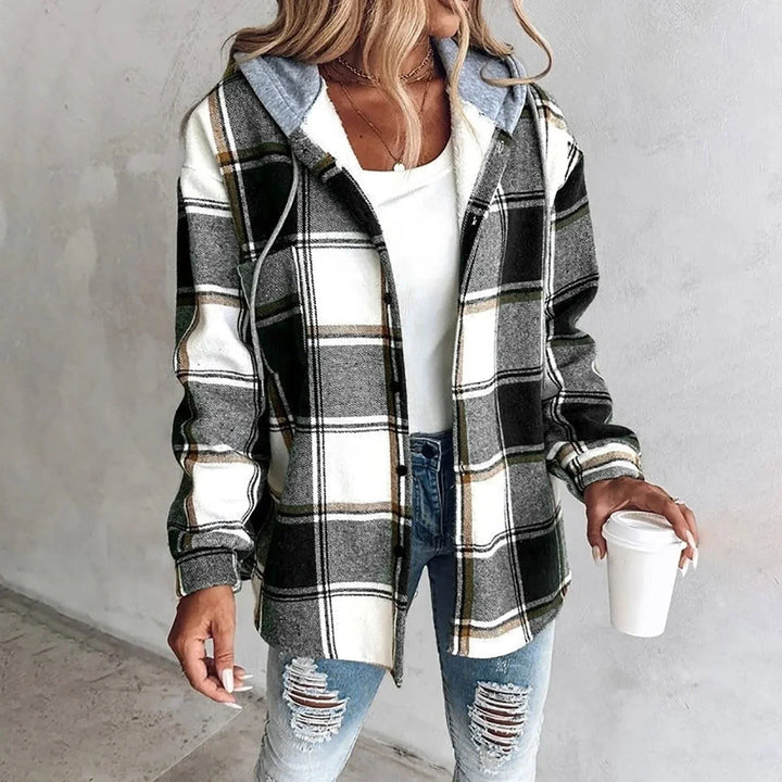 Women's Plaid Oversized Cardigan