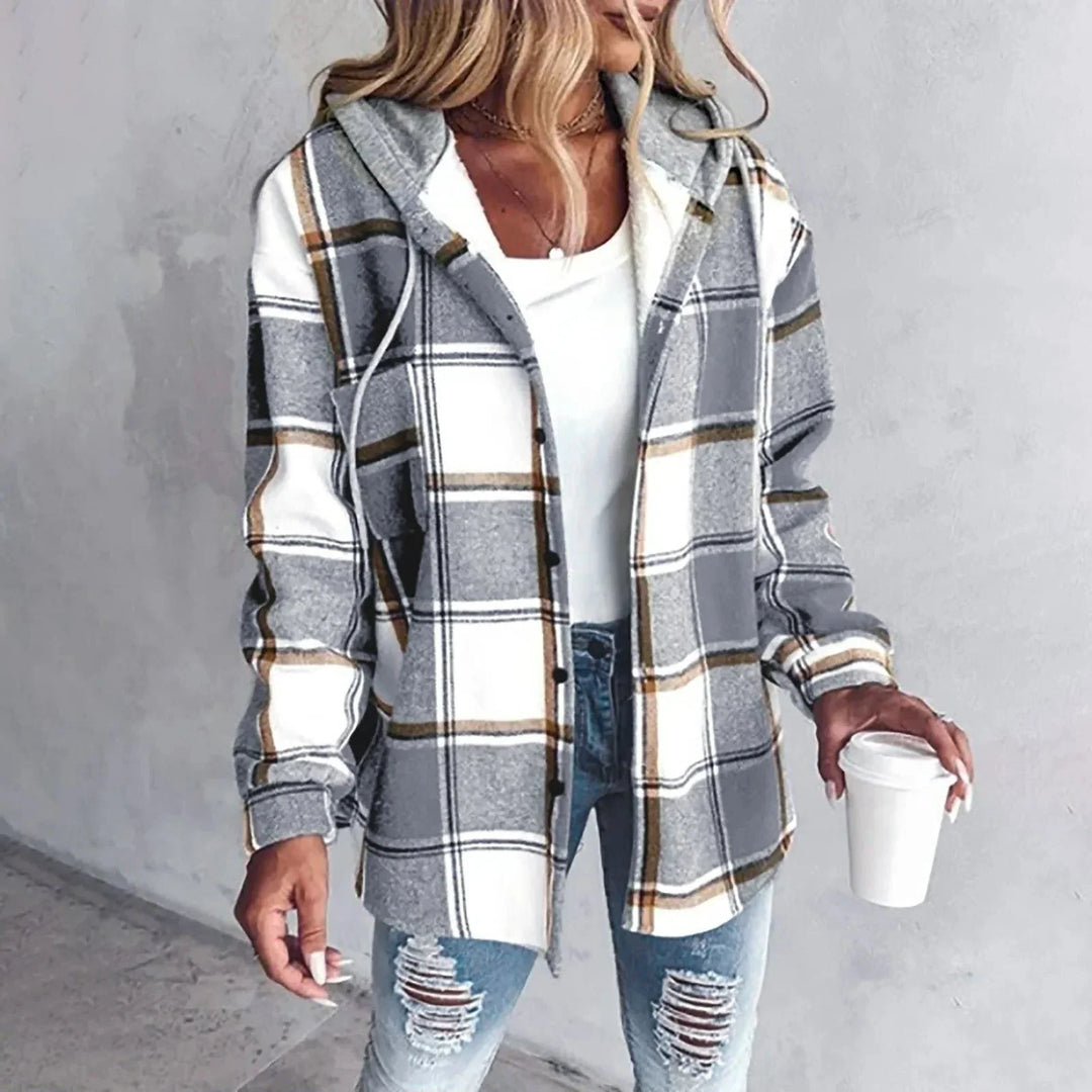 Women's Plaid Oversized Cardigan