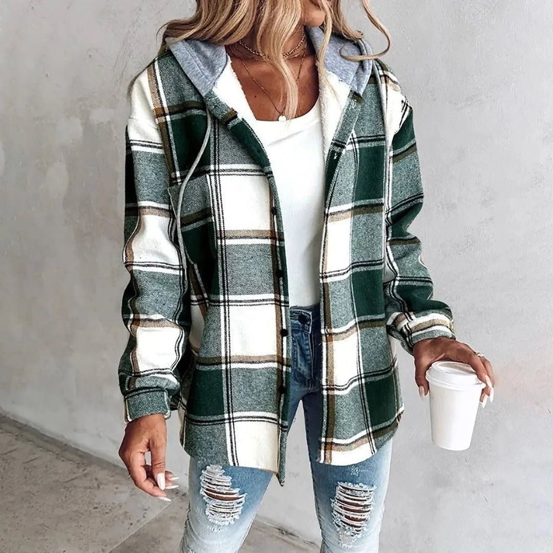 Women's Plaid Oversized Cardigan