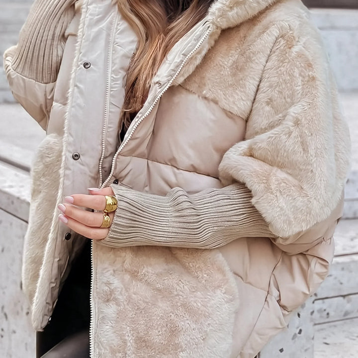 Women's Plush Hooded Coat