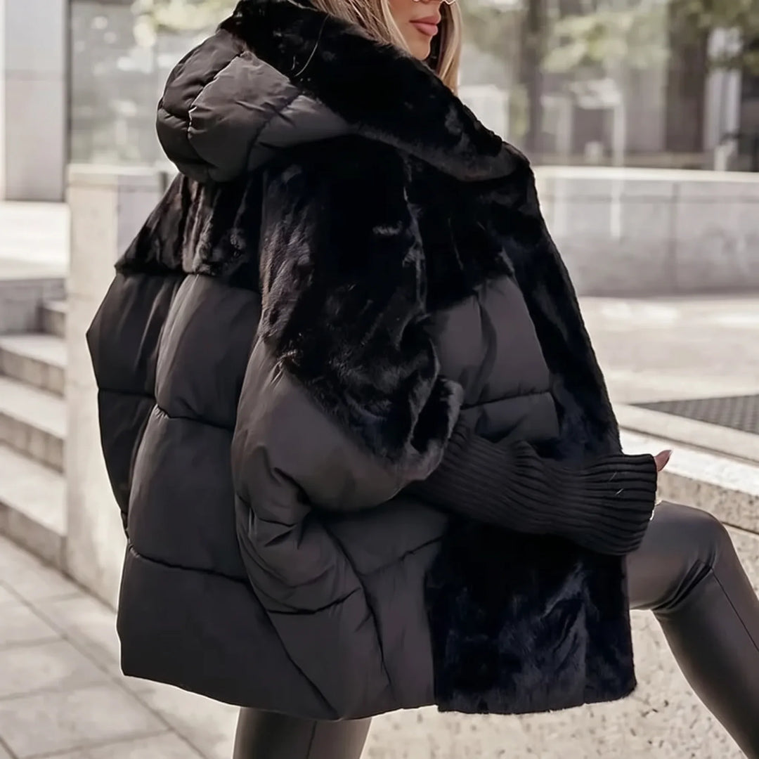 Women's Plush Hooded Coat