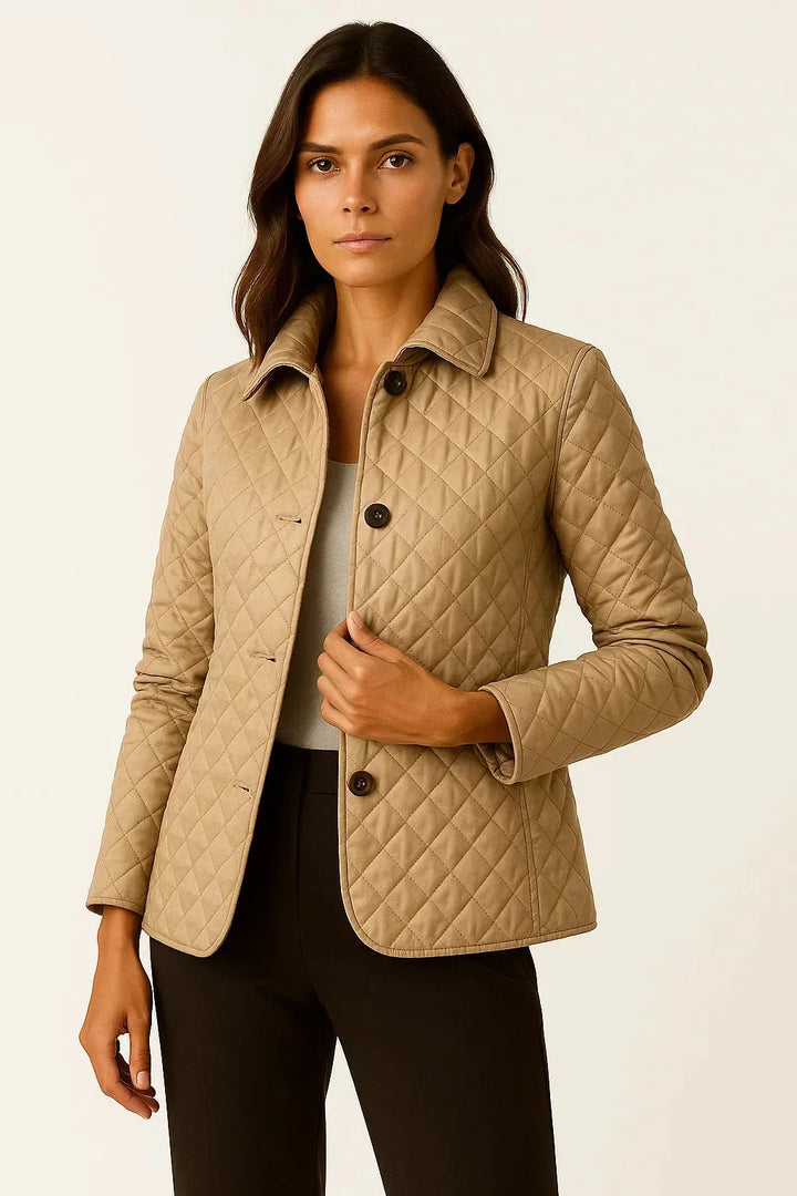 Women's Quilted Button-Down Blazer