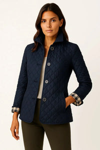 Women's Quilted Button-Down Blazer