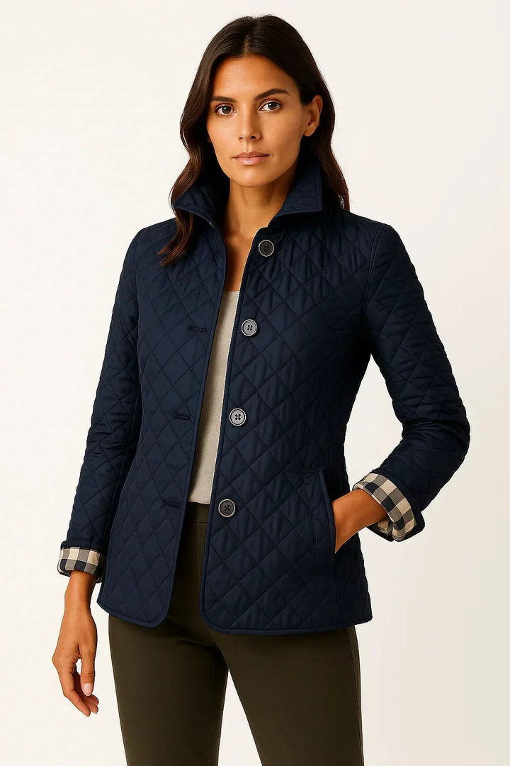 Women's Quilted Button-Down Blazer