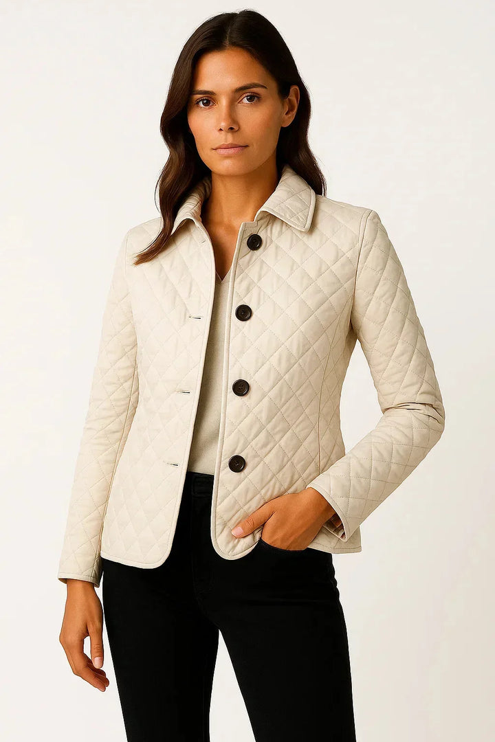 Women's Quilted Button-Down Blazer