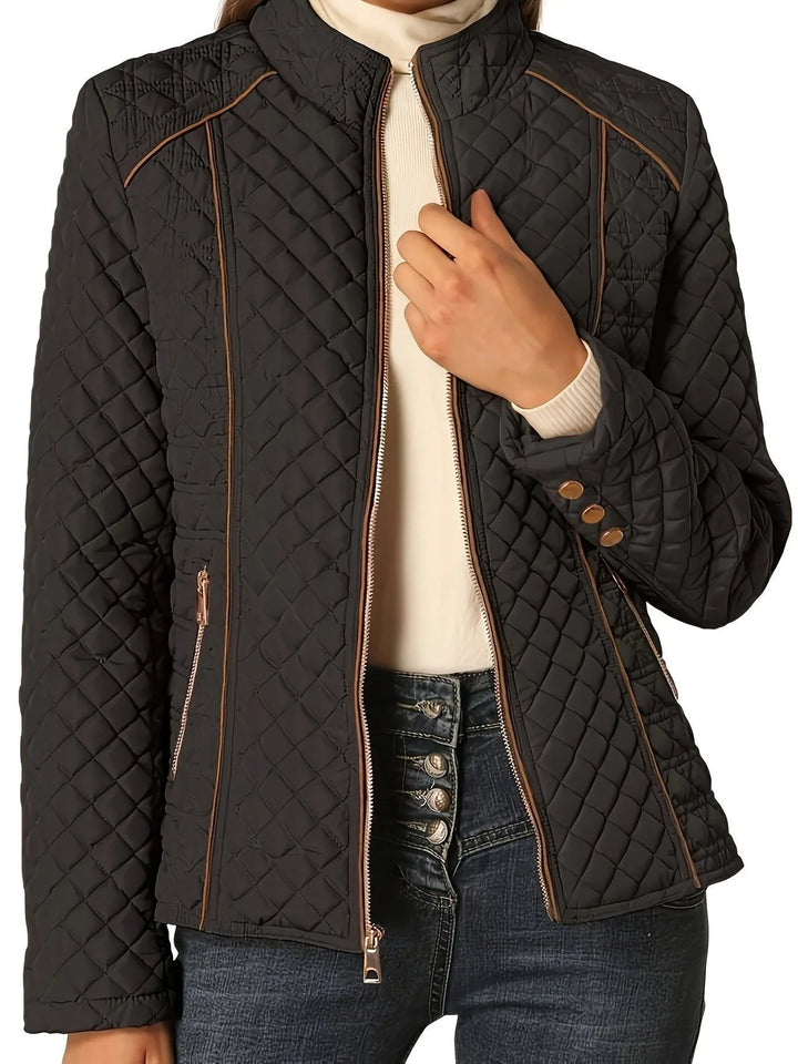 Women's Quilted Jacket – Stand Collar