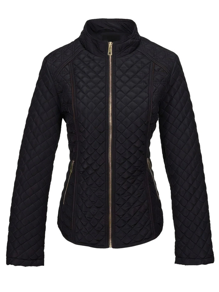 Women's Quilted Jacket – Stand Collar