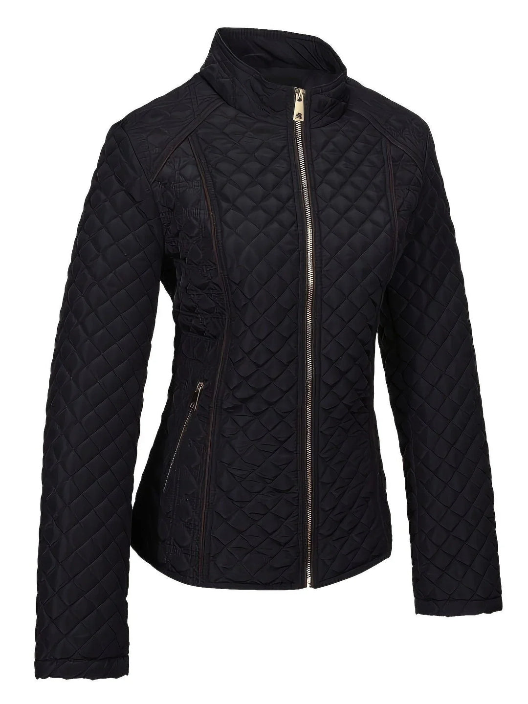 Women's Quilted Jacket – Stand Collar