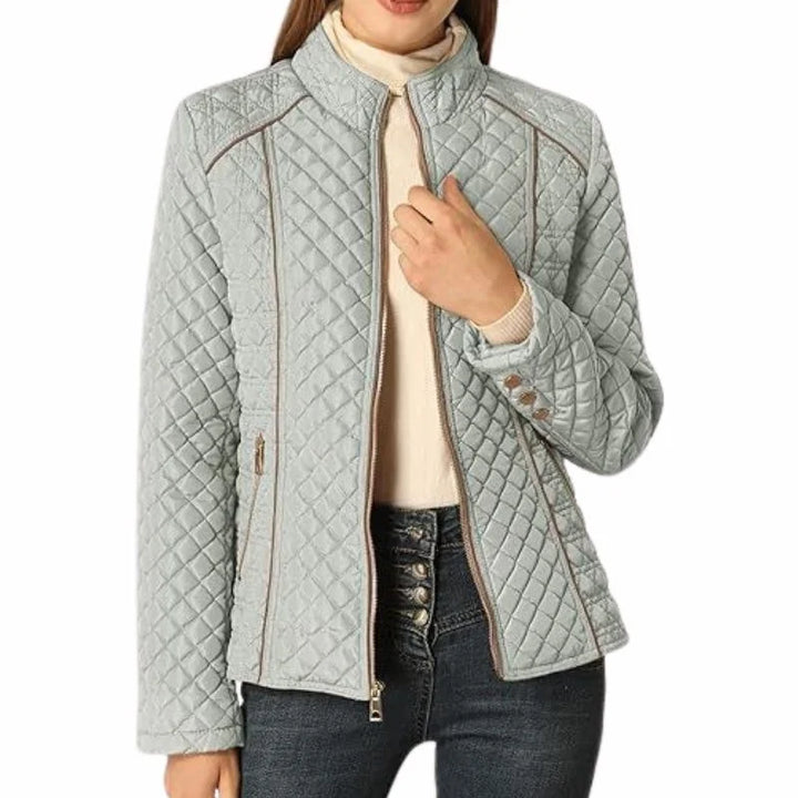 Women's Quilted Jacket – Stand Collar