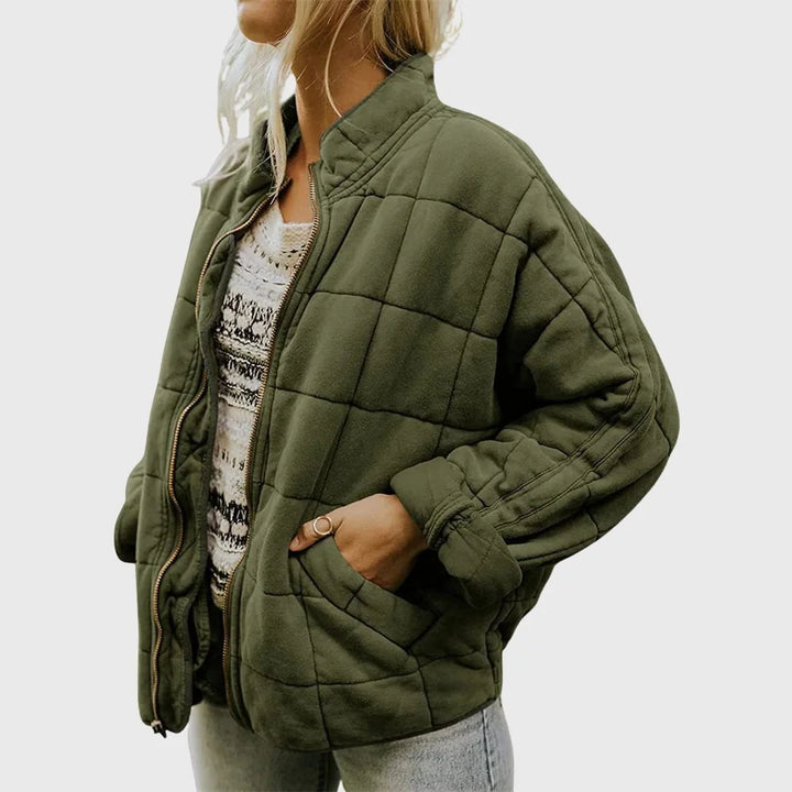 Women's Quilted Oversized Bomber Jacket