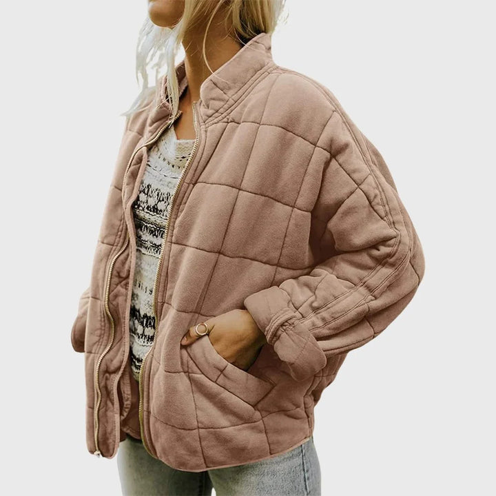 Women's Quilted Oversized Bomber Jacket