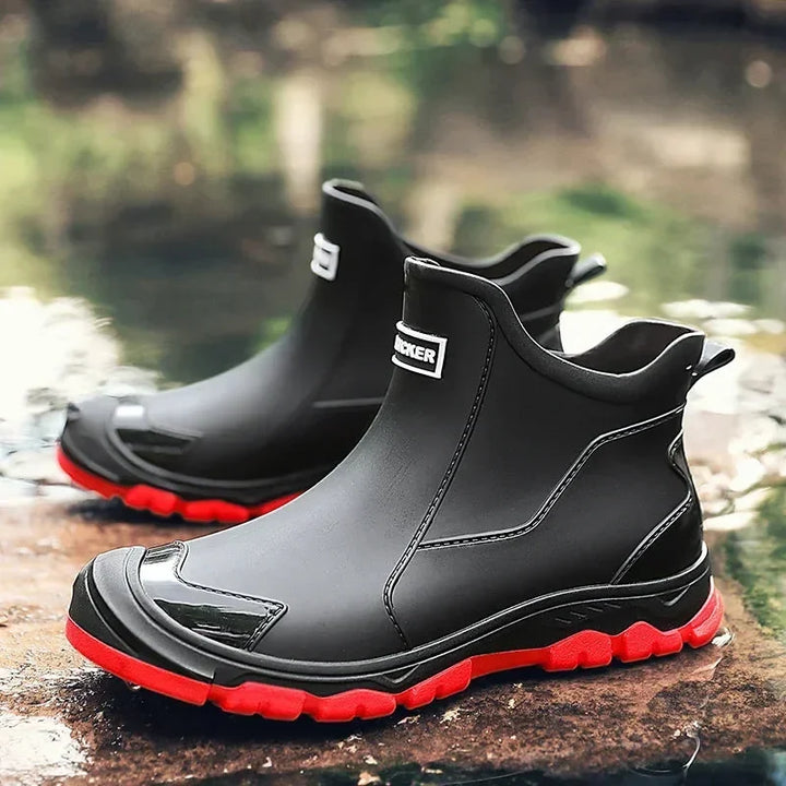 Women's Rugged Ankle Rain Boots – Slip-Resistant Lug Sole
