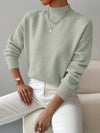 Women's Ribbed Knit Sweater – Roll Neck