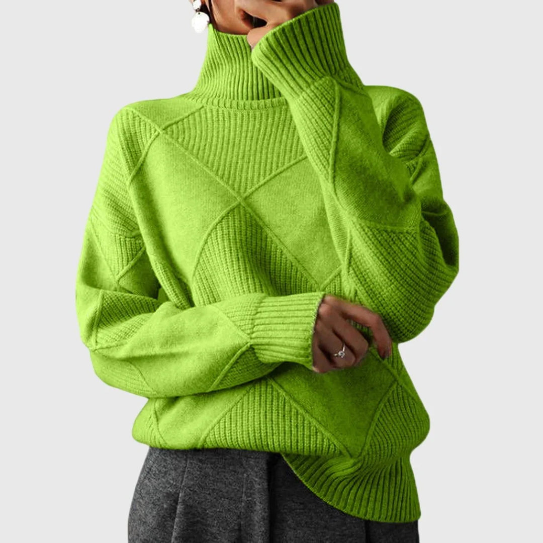 Women's Ribbed Knit Turtleneck Sweater