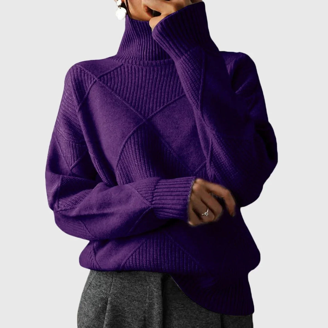 Women's Ribbed Knit Turtleneck Sweater