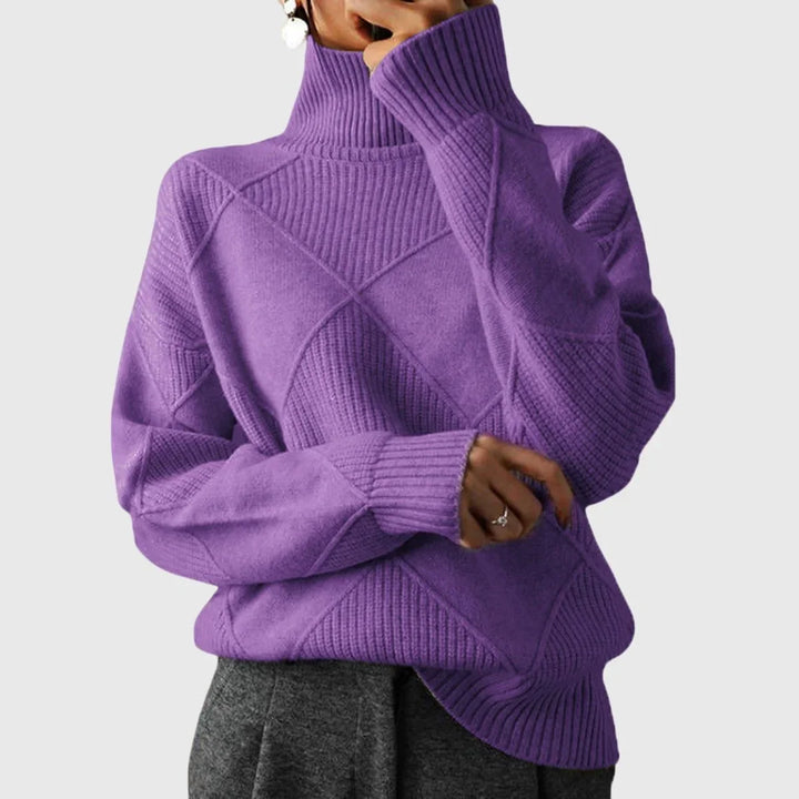 Women's Ribbed Knit Turtleneck Sweater