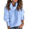 Women's Jumper – Ribbed Cowl-Neck Button-Cuff