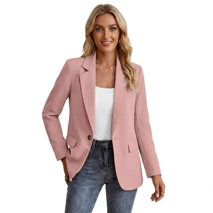 Women's Single-Breasted Tailored Blazer – Notch Lapel