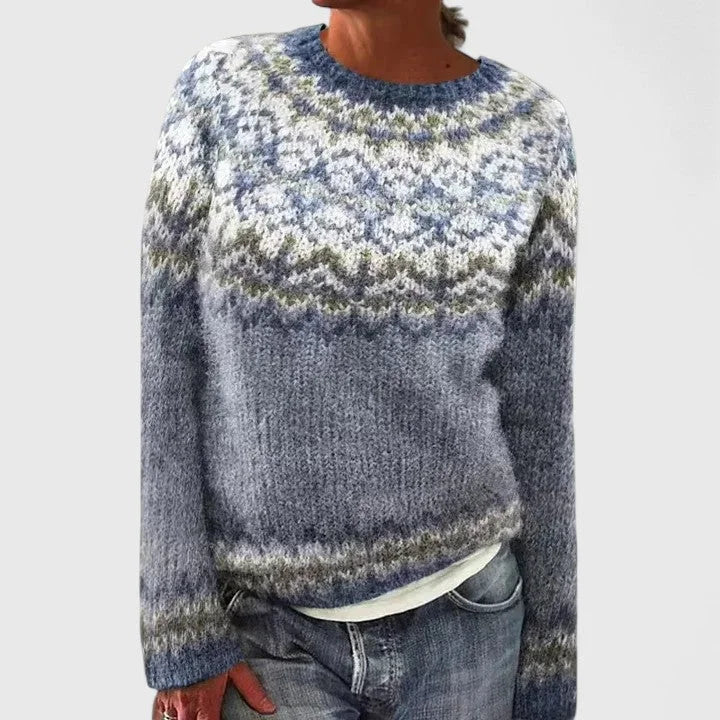 Women's Fair Isle Knit Crew Neck Jumper – Pattern