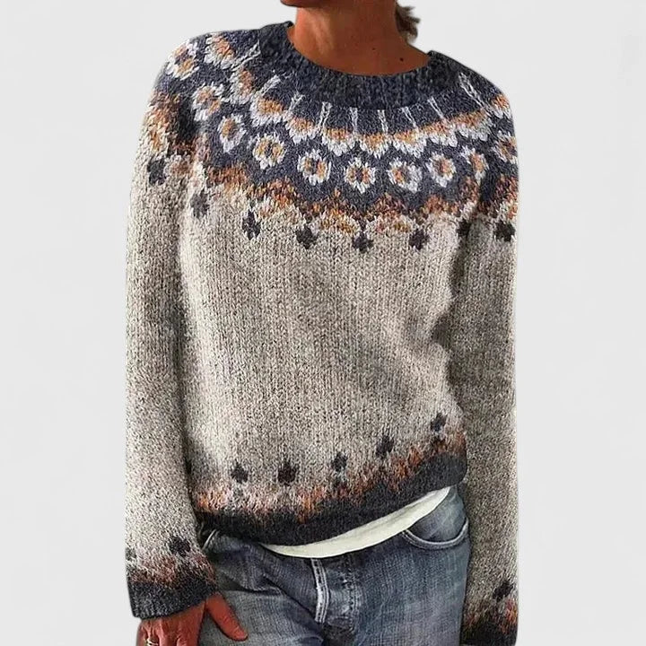 Women's Fair Isle Knit Crew Neck Jumper – Pattern