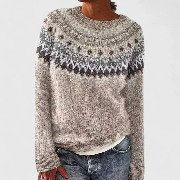 Women's Fair Isle Knit Crew Neck Jumper – Pattern