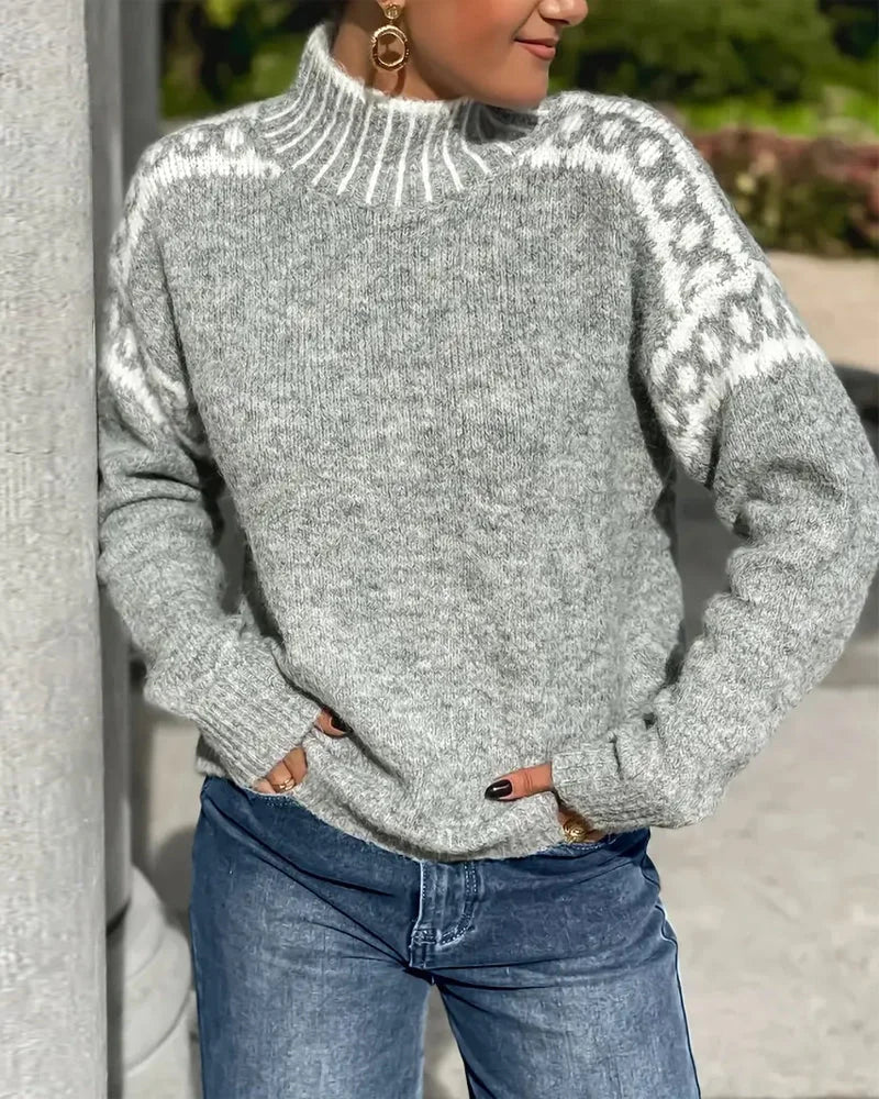 Women's Fair Isle Knit Roll Neck Jumper – Pattern