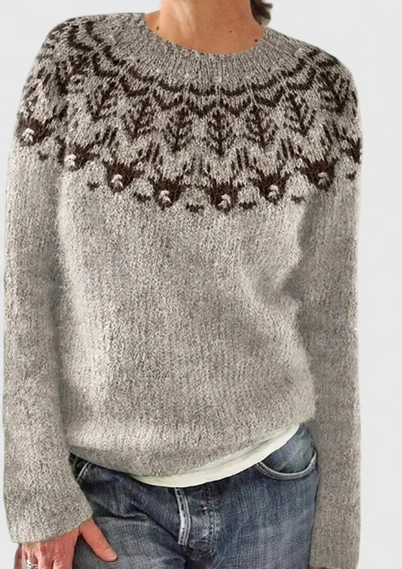 Women's Fair Isle Knit Crew Neck Jumper – Pattern