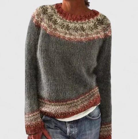 Women's Fair Isle Knit Crew Neck Jumper – Pattern