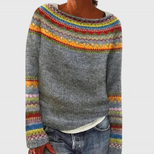 Women's Fair Isle Knit Crew Neck Jumper – Pattern