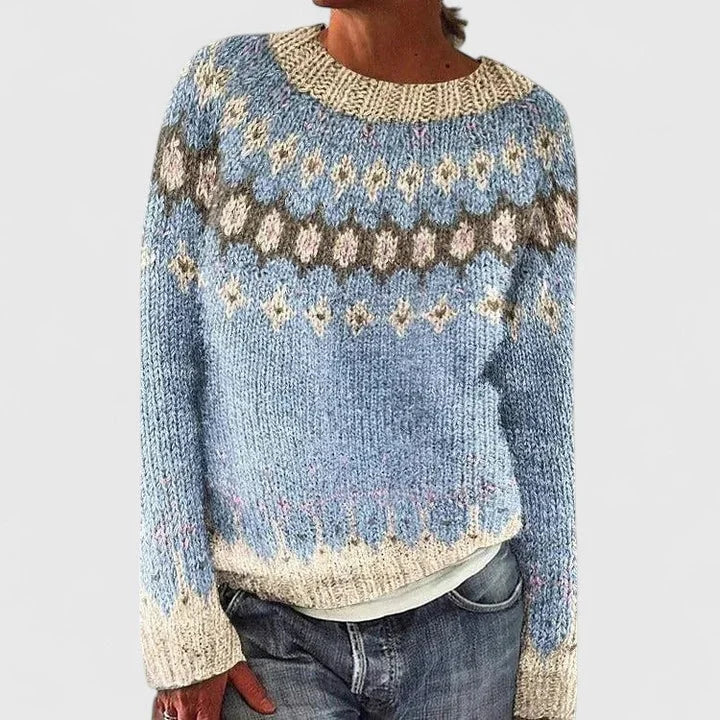 Women's Fair Isle Knit Crew Neck Jumper – Pattern