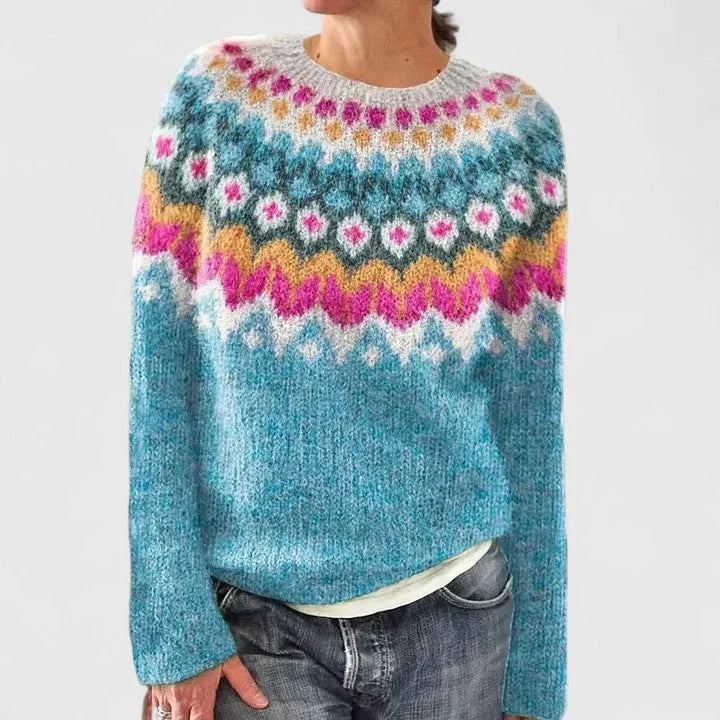 Women's Fair Isle Knit Crew Neck Jumper – Pattern