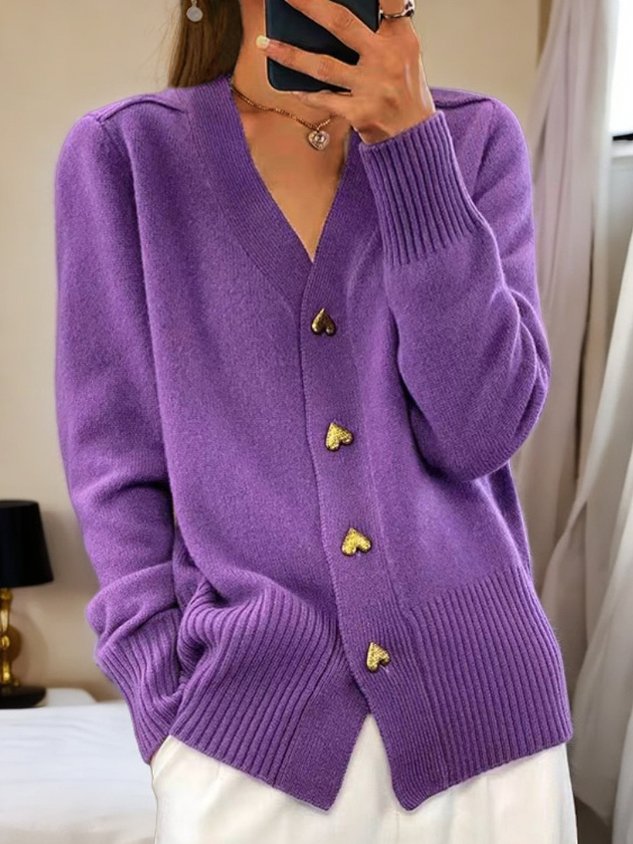 Women's Warm Wool Cardigan in Black | Invictora.com
