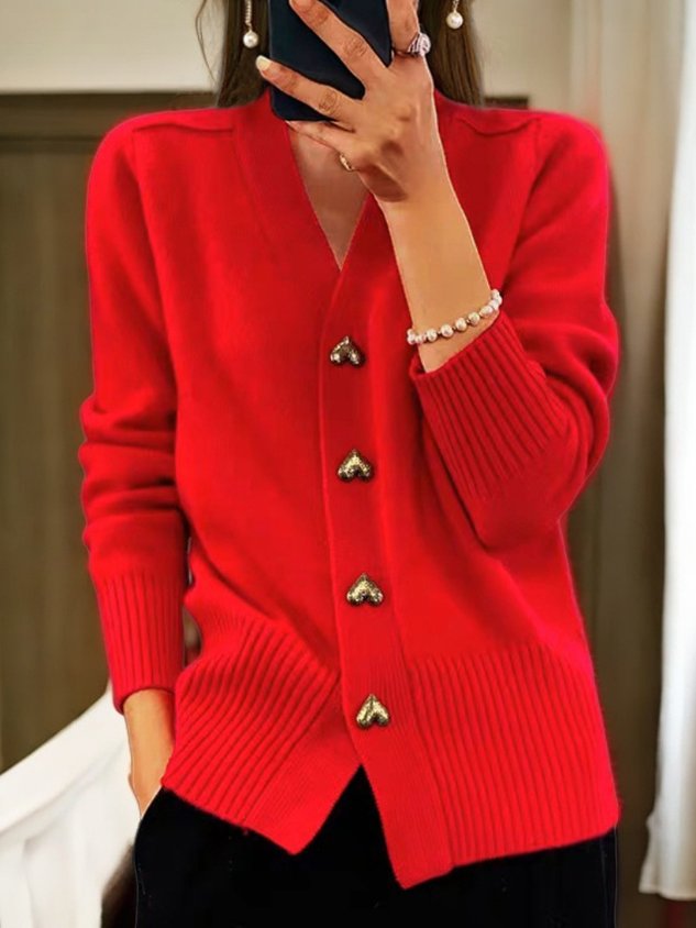 Women's Warm Wool Cardigan in Black | Invictora.com
