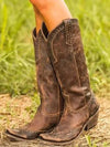 Women's Studded Knee-High Cowboy Boots