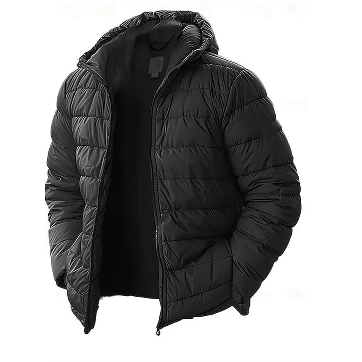 Lightweight Hooded Puffer Jacket with Pockets