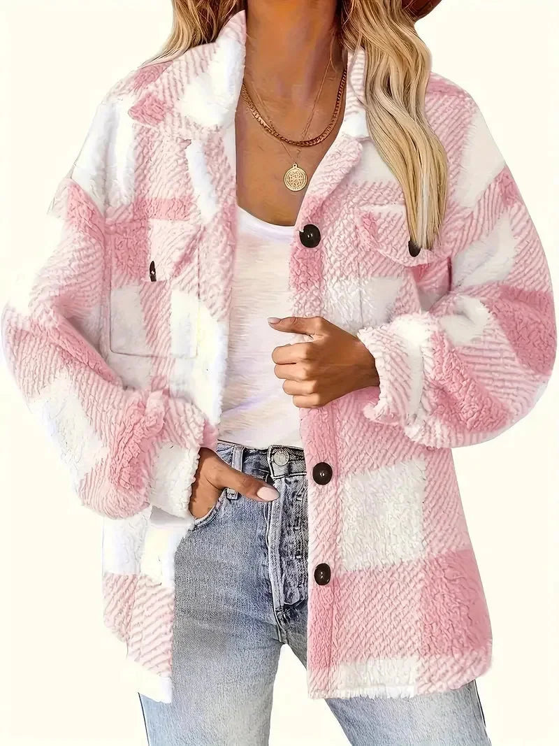 Women's Plaid Fleece Jacket