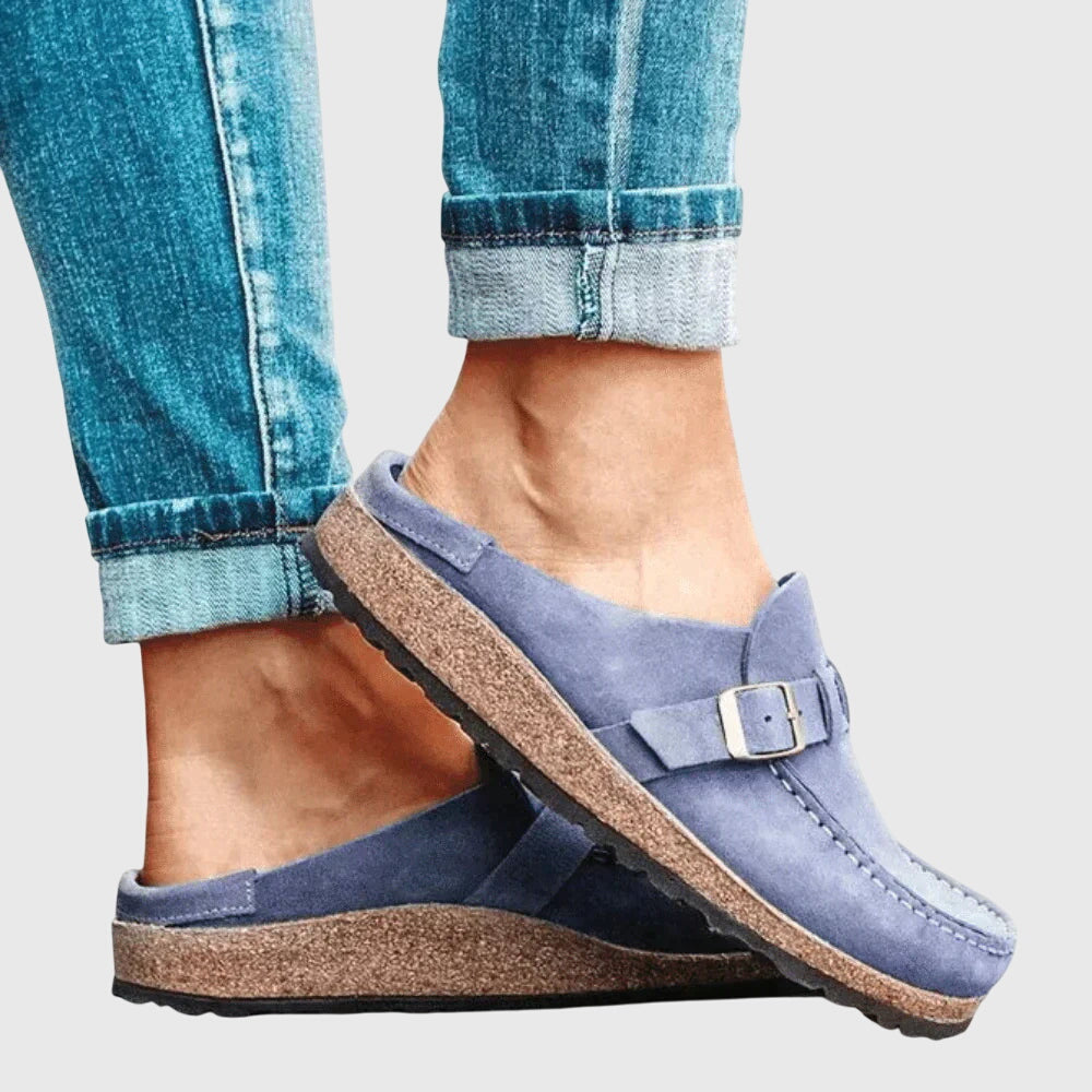 Women's Support Comfort Clogs in Beige | Invictora.com