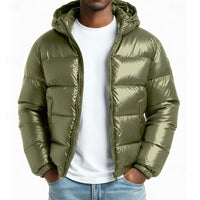 Relaxed Hooded Quilted Jacket with Full-Length Zip